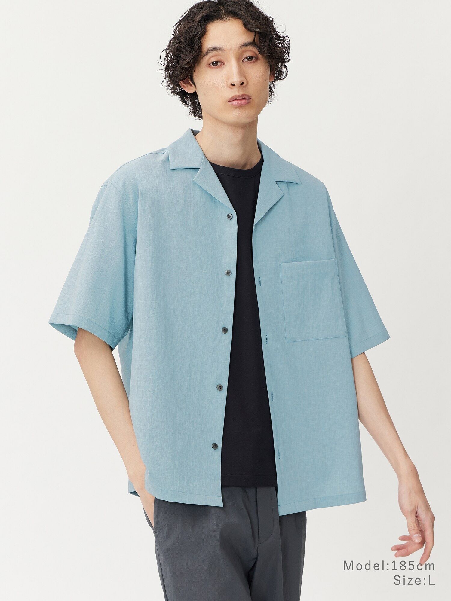 プレシャスドライオープンカラーシャツ