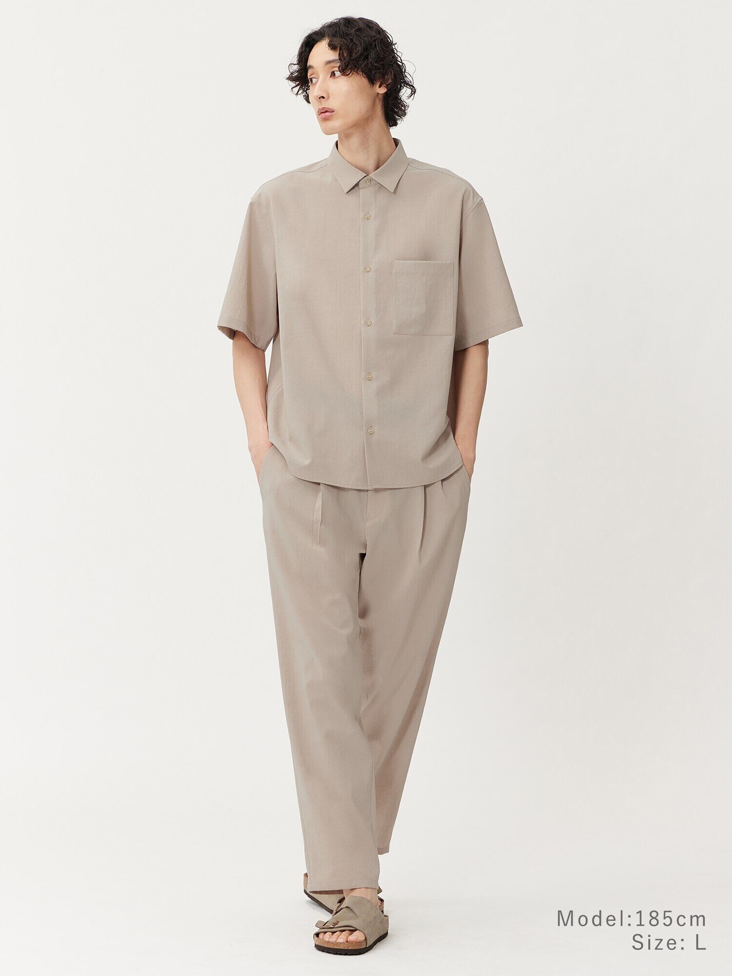 プレシャスドライレギュラーカラーシャツ、プレシャスドライワンタックテーパードパンツ