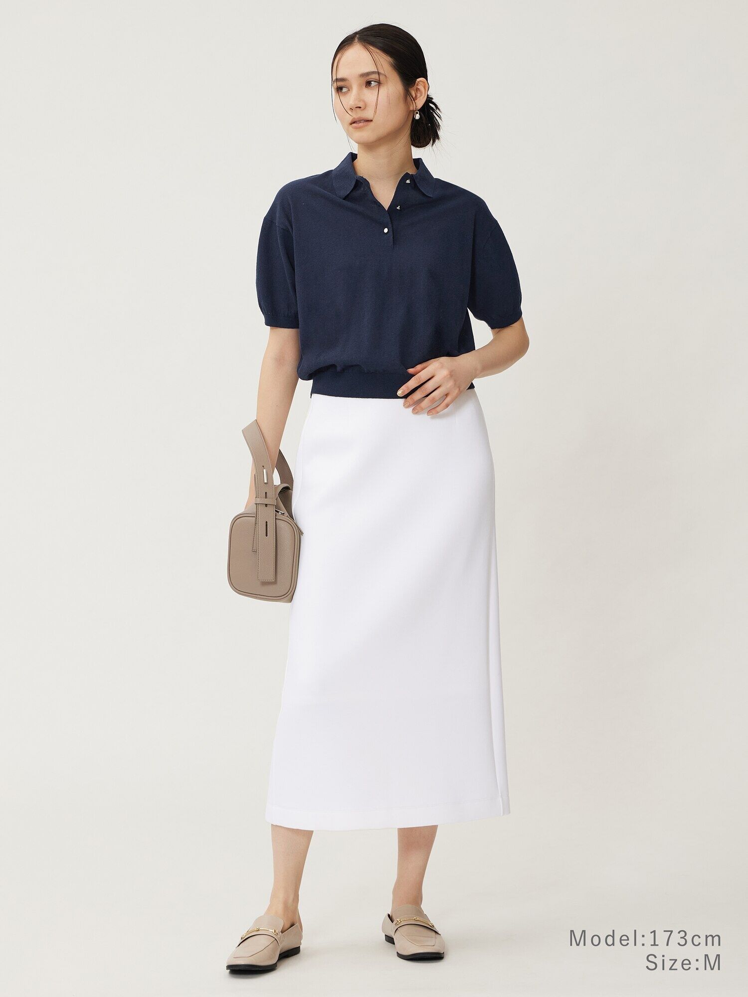 リネンポロシャツのコーデ