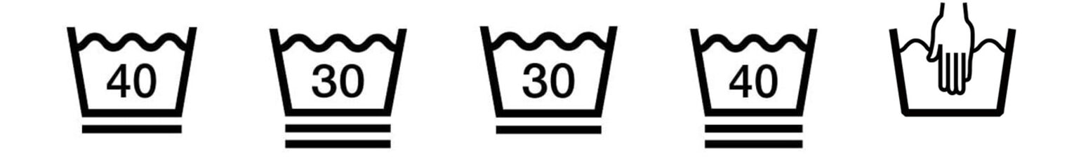 洗濯表示:洗濯桶マーク、手洗いマーク