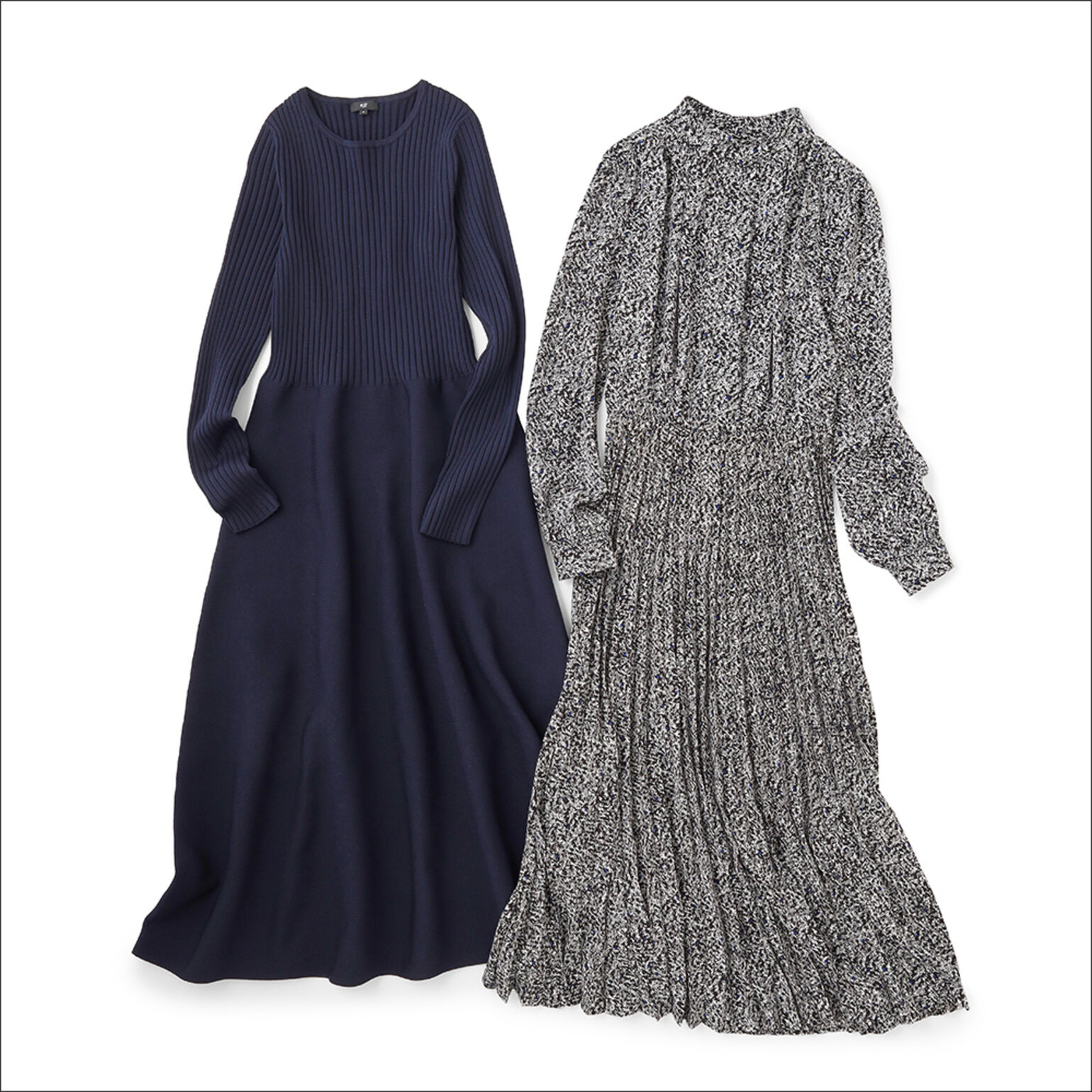 ウエストマークされたワンピース