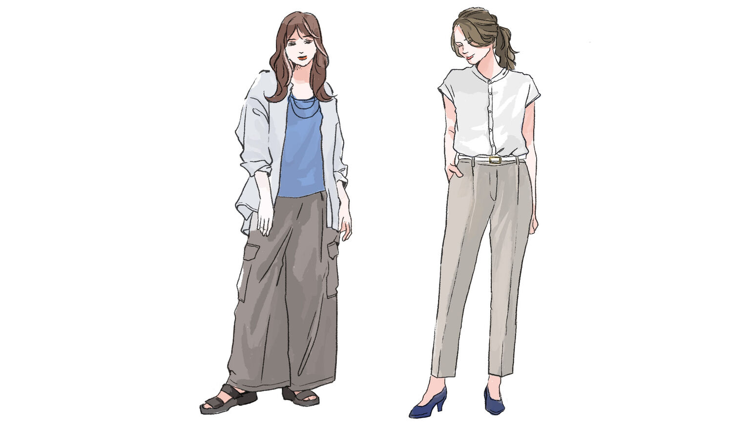 白シャツのカジュアルコーデ・きれいめコーデ