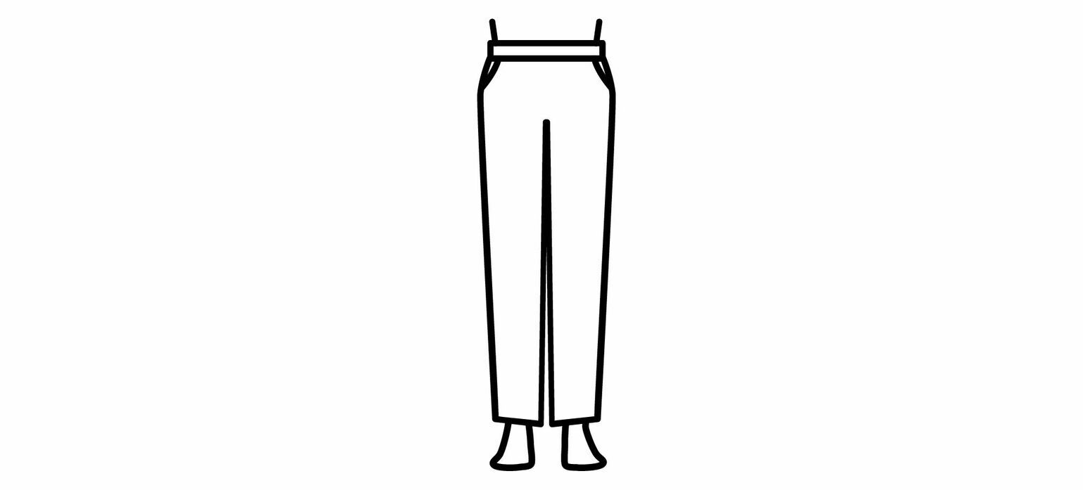 フルレングスのパンツ