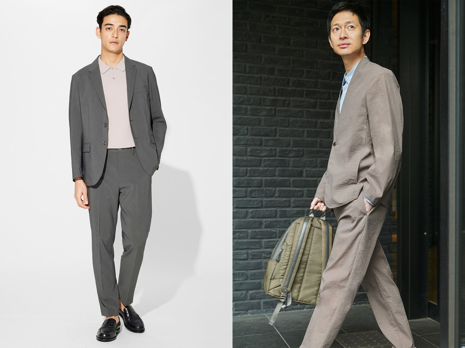 ジャケットとパンツのきれいめセットアップ