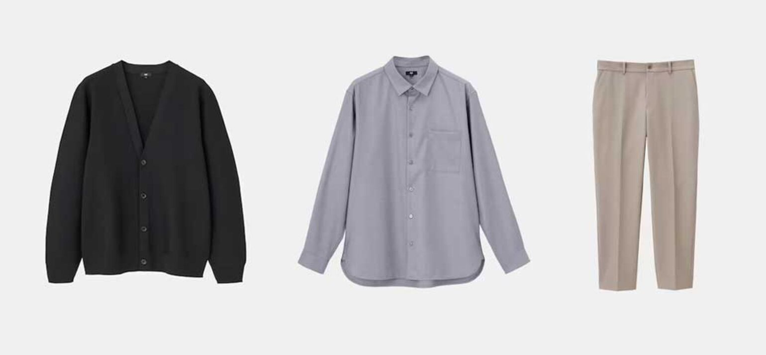 カーディガンやシャツ、パンツ