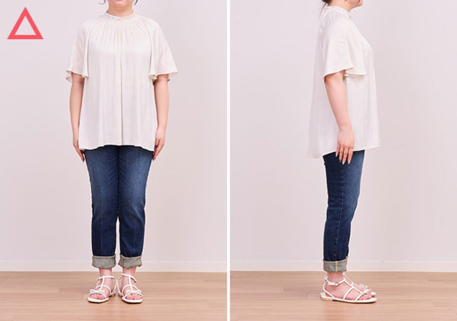 骨格タイプストレートさんの苦手パンツコーデ