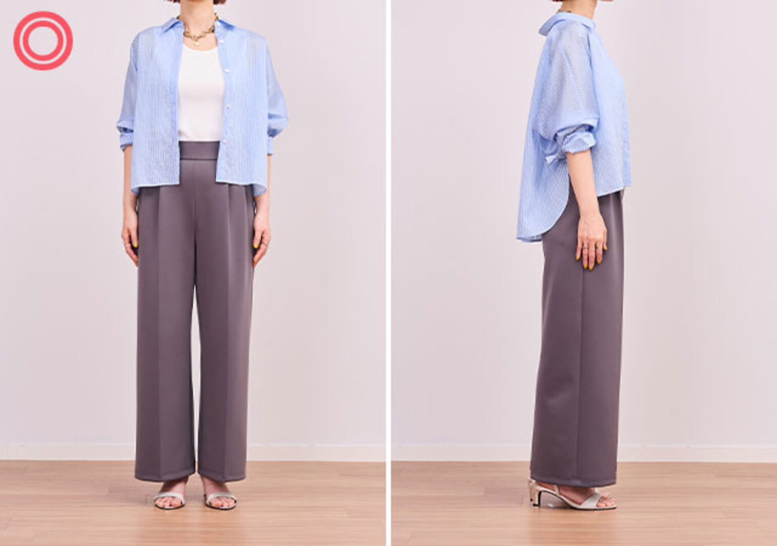 骨格タイプウェーブさんの苦手パンツ克服コーデ