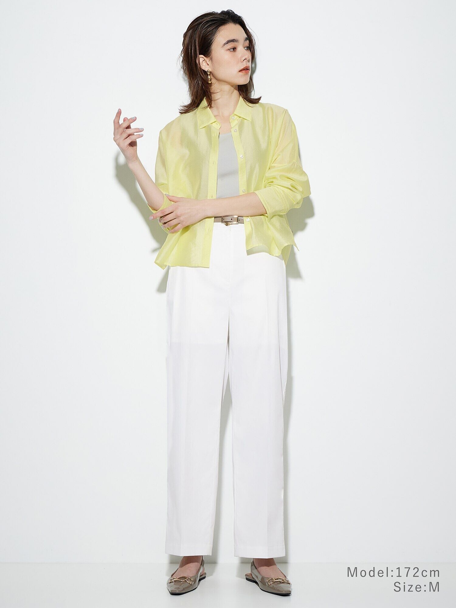 シアーシャツコーデ