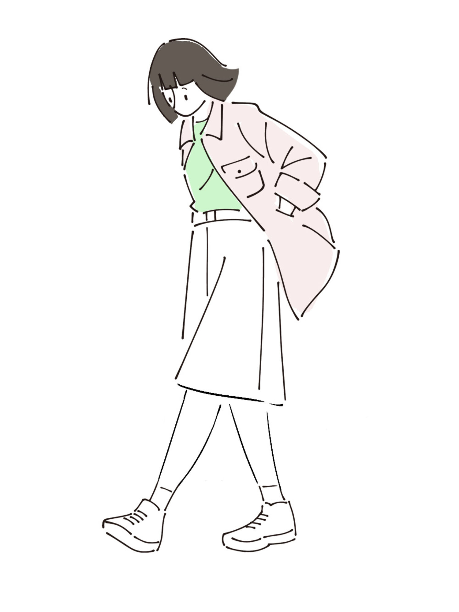 ショートパンツのコーデ