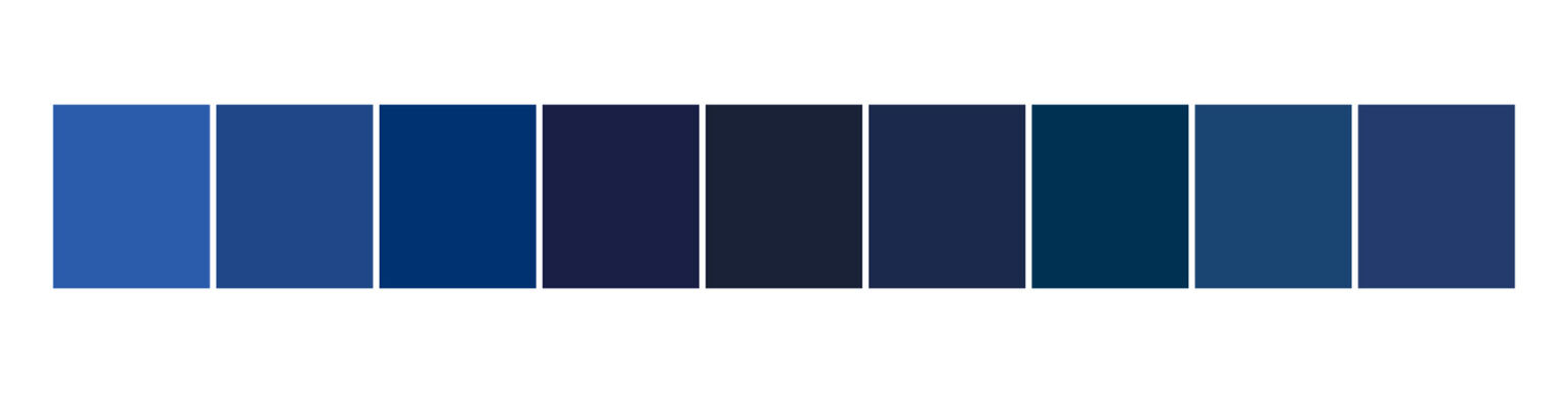 ネイビー(紺色)早見表