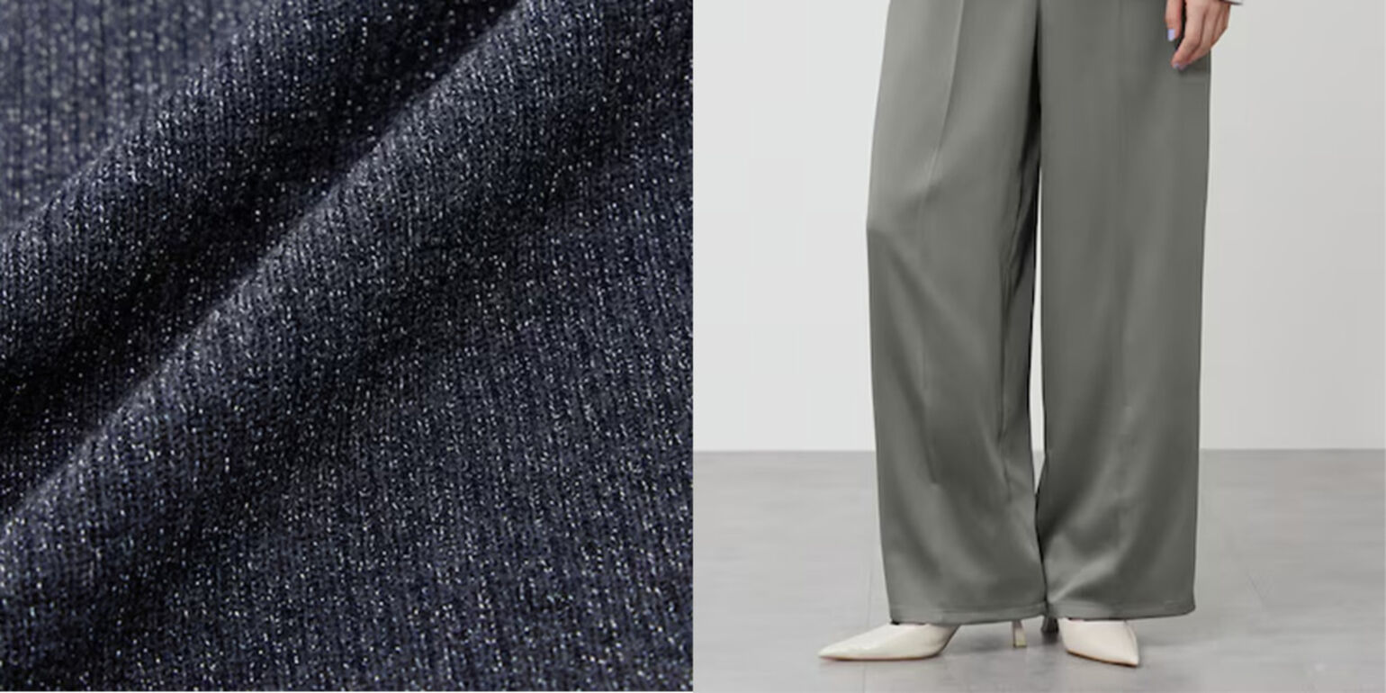 ラメニット・サテン素材