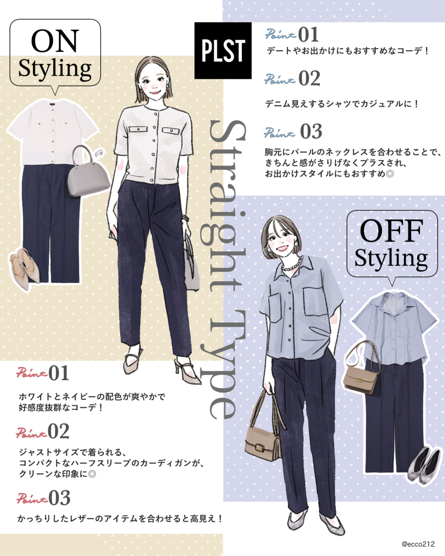 おすすめON・OFFコーデ