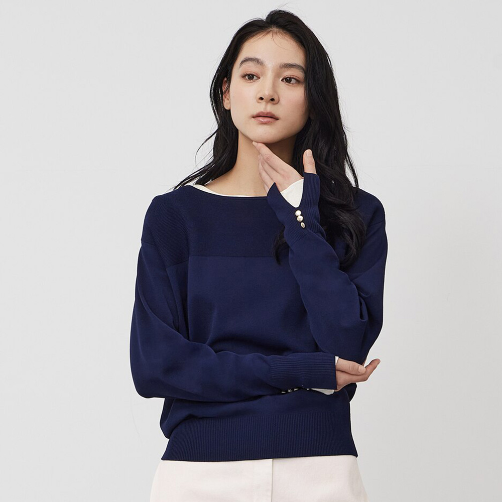 UVカットレーヨンブレンドドルマンスリーブセーター