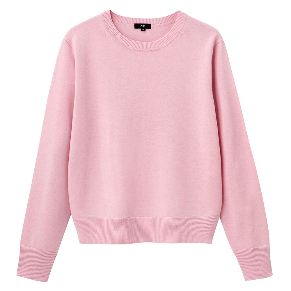 メリノウールブレンドクルーネックセーター