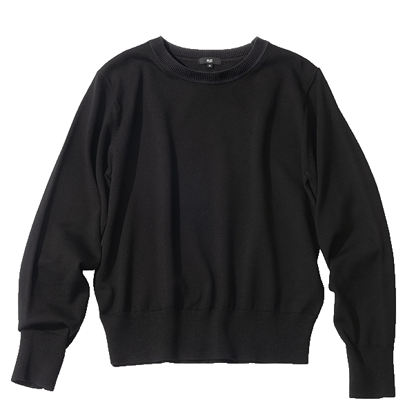 メリノウールブレンドクルーネックセーター