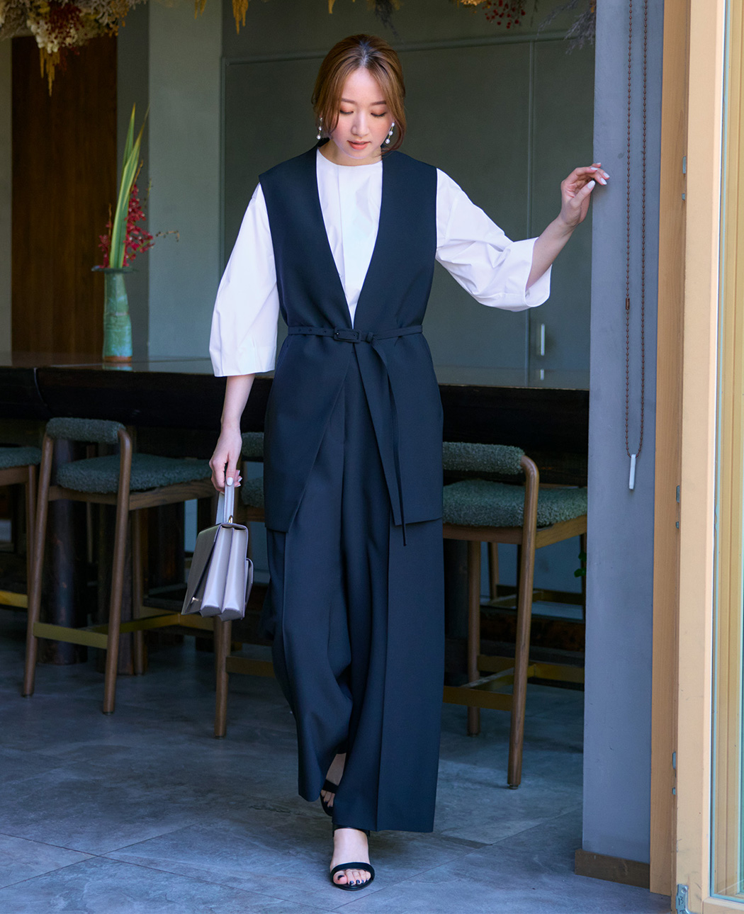 ★ご成約のお品物★　プラステ　パンツスーツ　黒М ☆ご成約のお品物☆ プラステ パンツスーツ 黒М PLST(プラステ