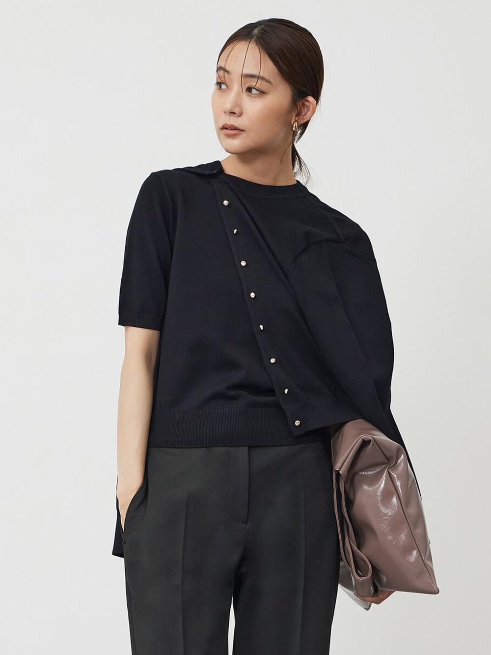 メリノウールブレンドニット